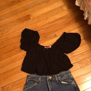 Black crop Top
